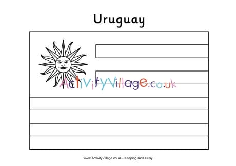 Uruguay flag louring page