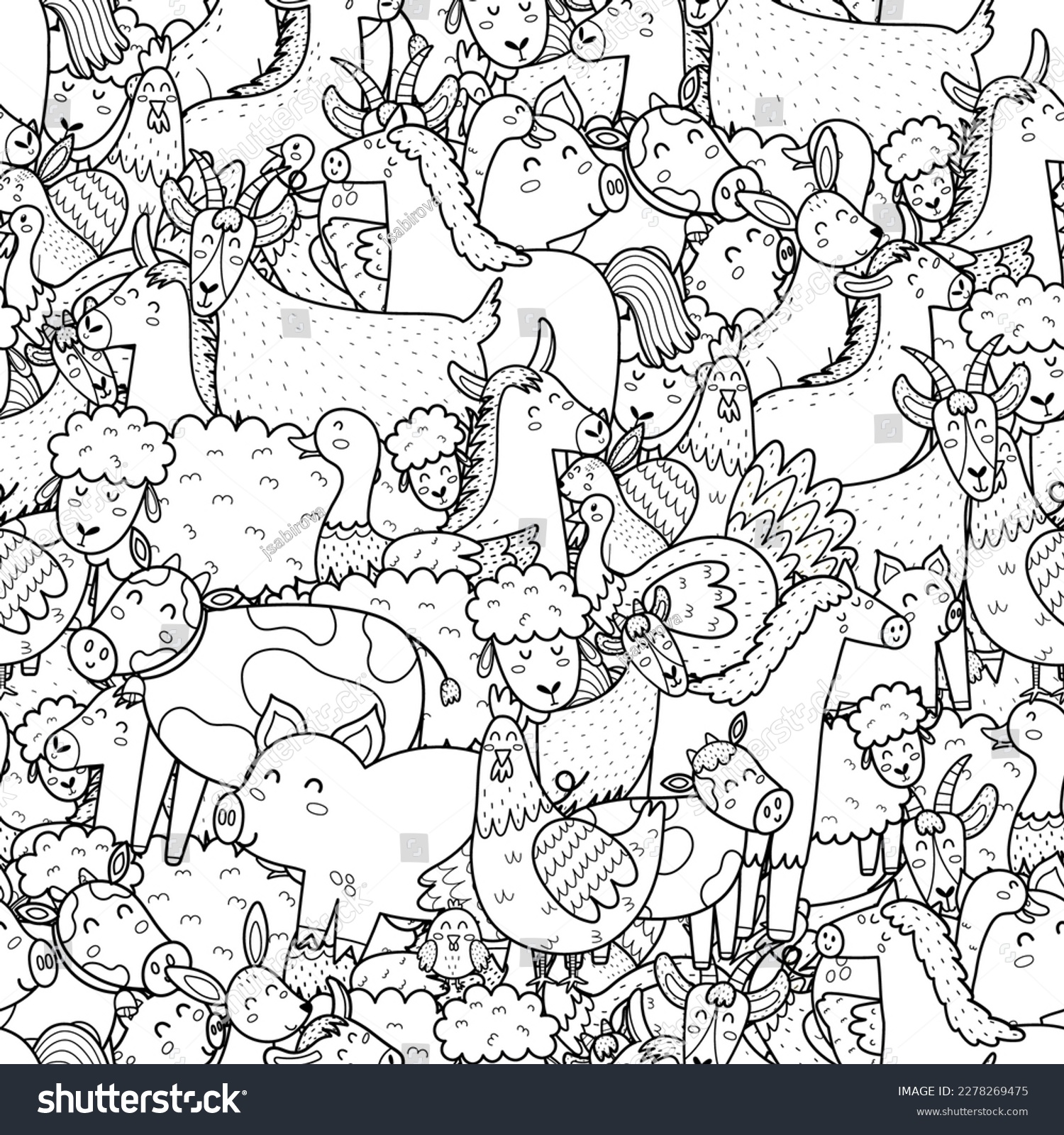 Thousand coloring pages adults farm royalty