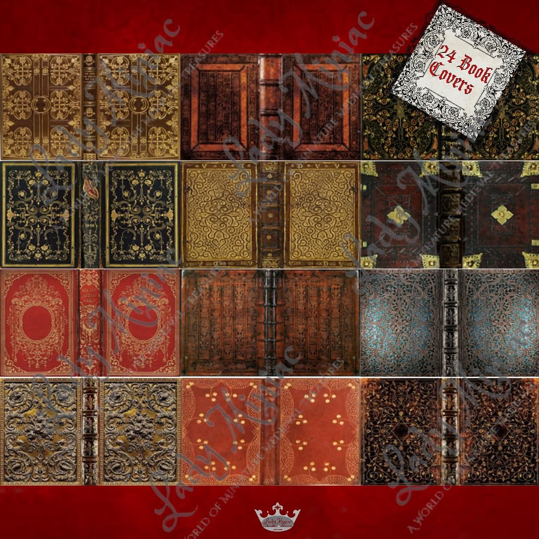 Decorative antique book covers