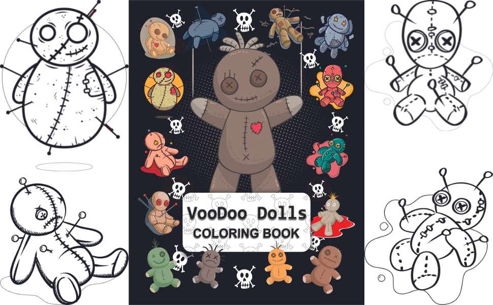 Voodoo dolls coloring book mdm books