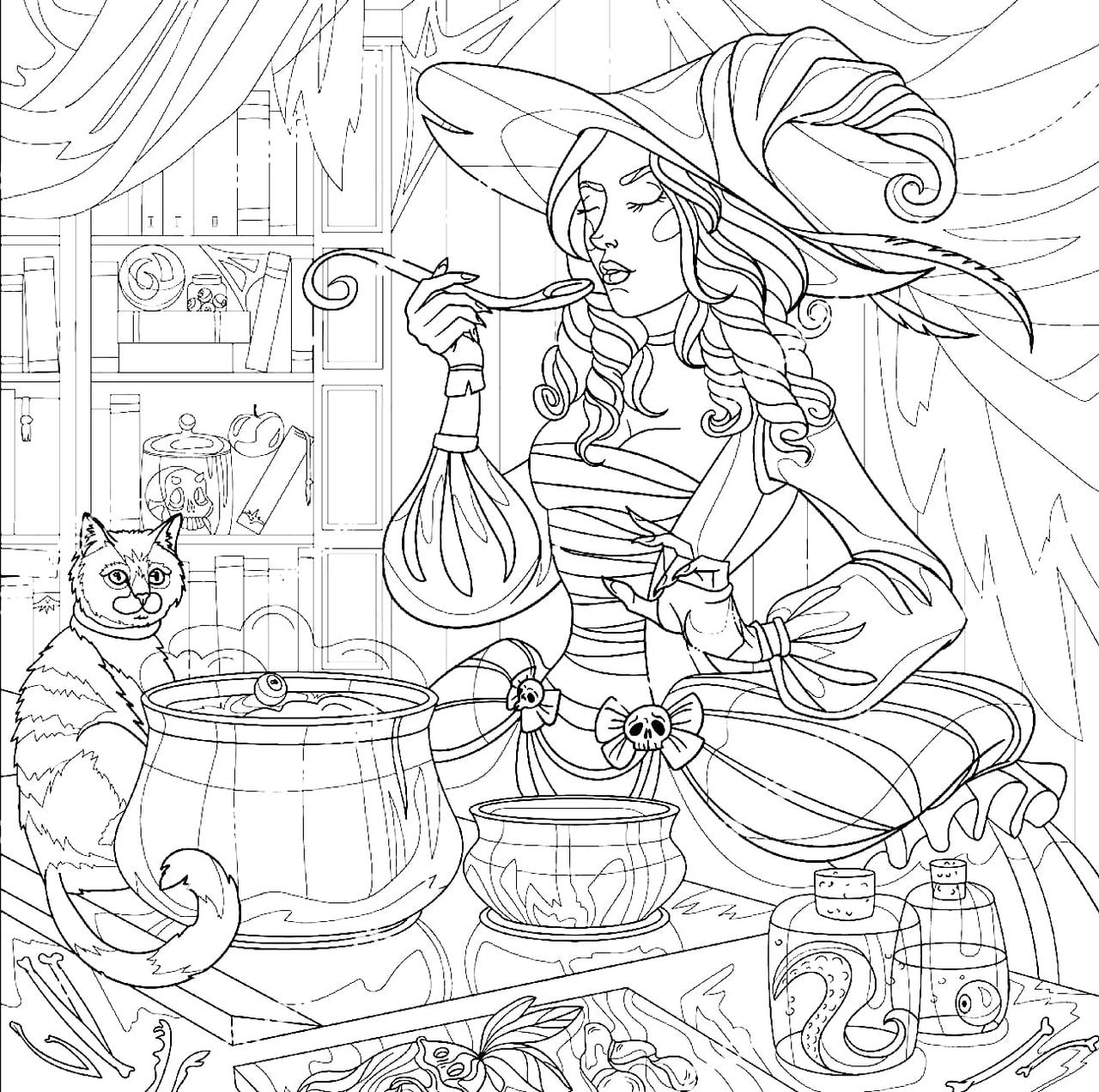 Witches coloring pages by coloringpageswk on