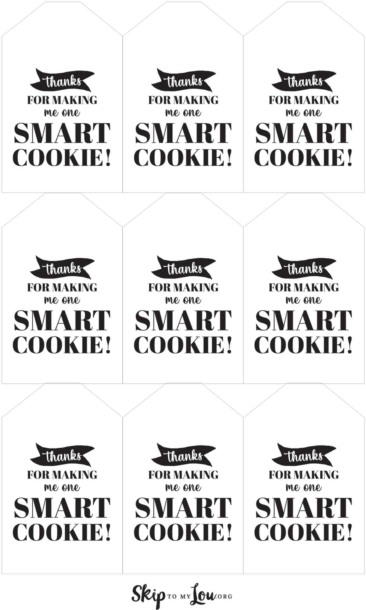 Thanks for making me one smart cookie tag skip to my lou