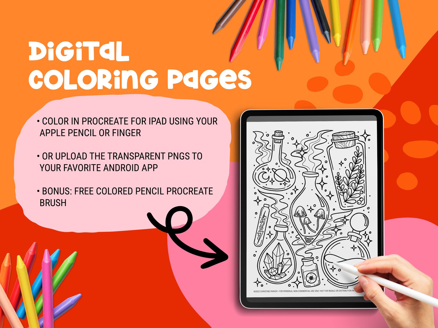 Printable coloring pages spooky halloween pdfs bundle to print and color coloring book for adults adult coloring swear words procreate pngs
