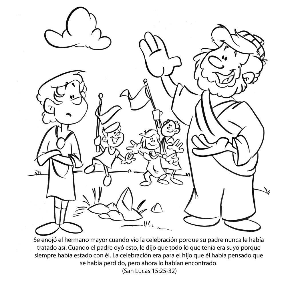 Spanish parable of prodigal son bible story card by memory cross â