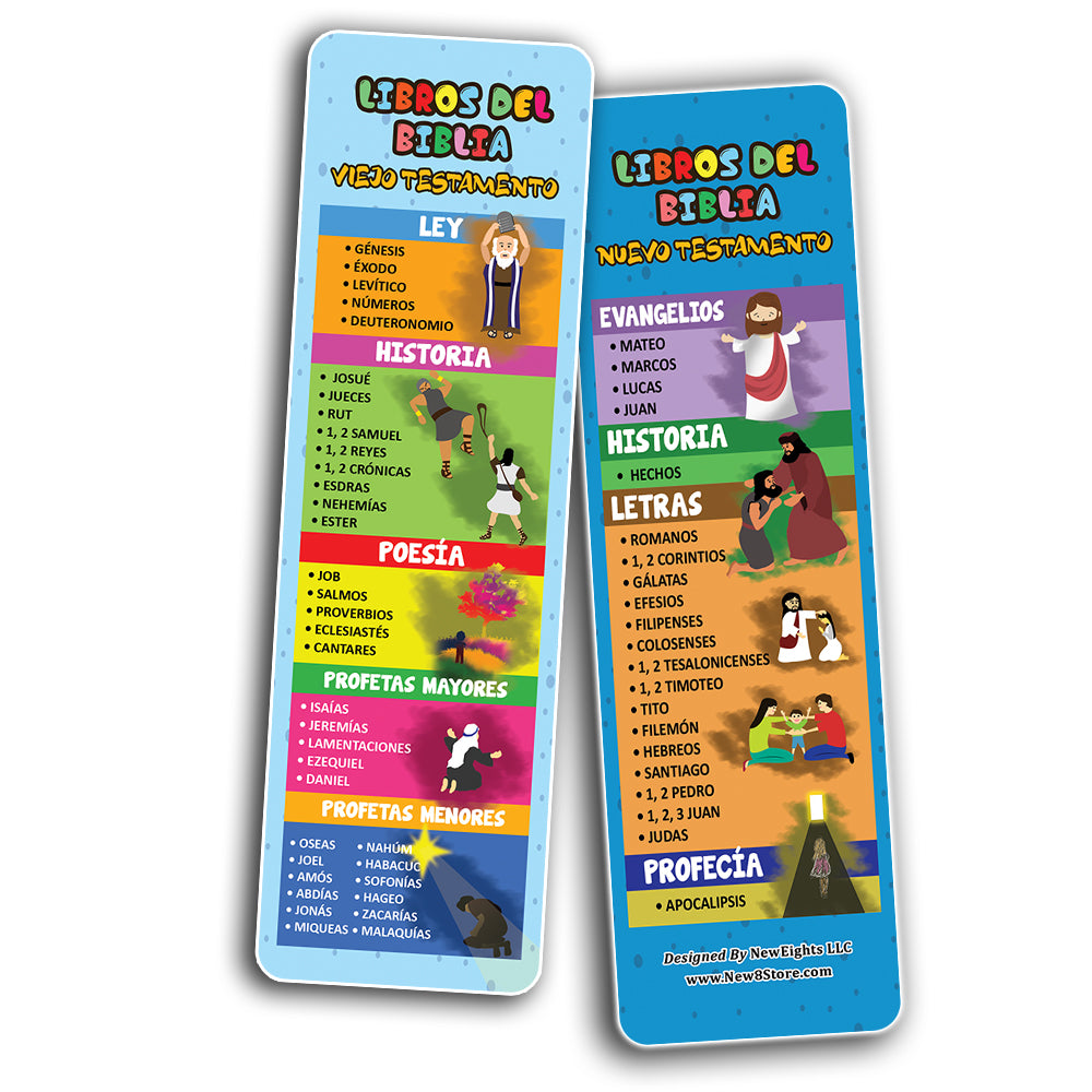 Spanish books of the bible bookmarks for kids â