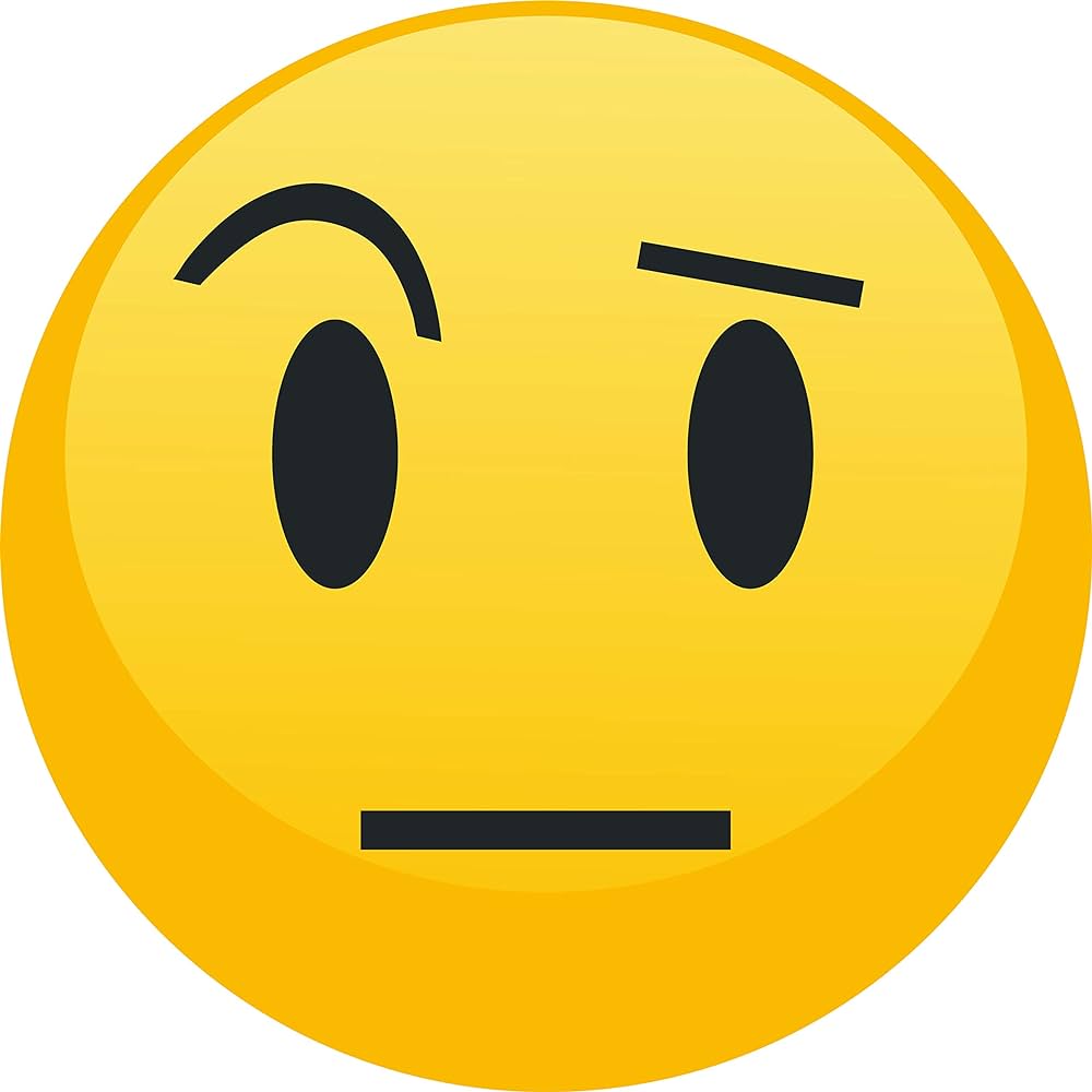 Cute simple yellow emoticon emoji cartoon vyl sticker tall question face car motorbike