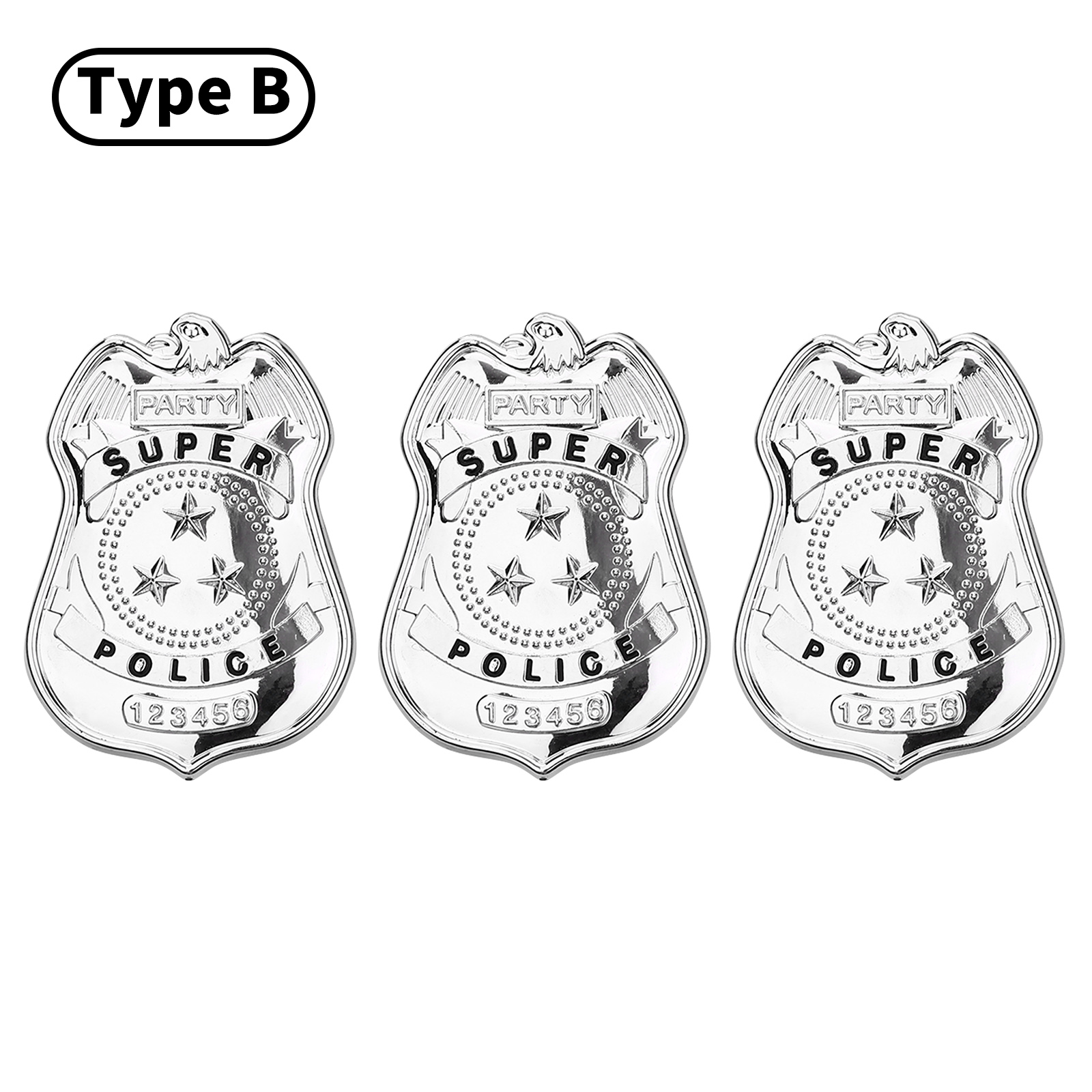 Pcs america police special badge with chain and belt clip for kids stage performance props halloween role play pretend play toy