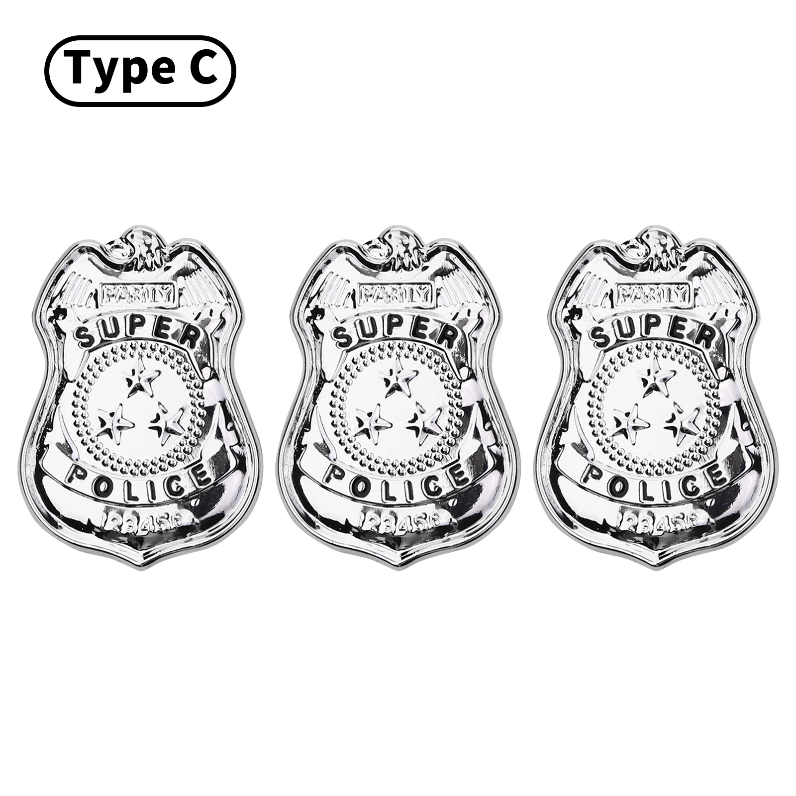 Pcs america police special badge with chain and belt clip for kids stage performance props halloween role play pretend play toy