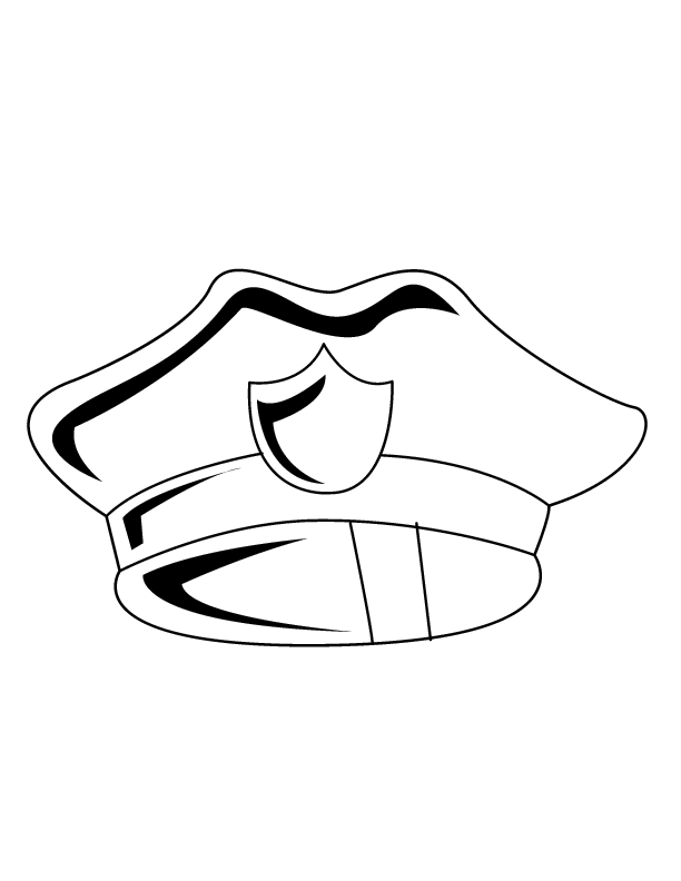 Policeman badge coloring page