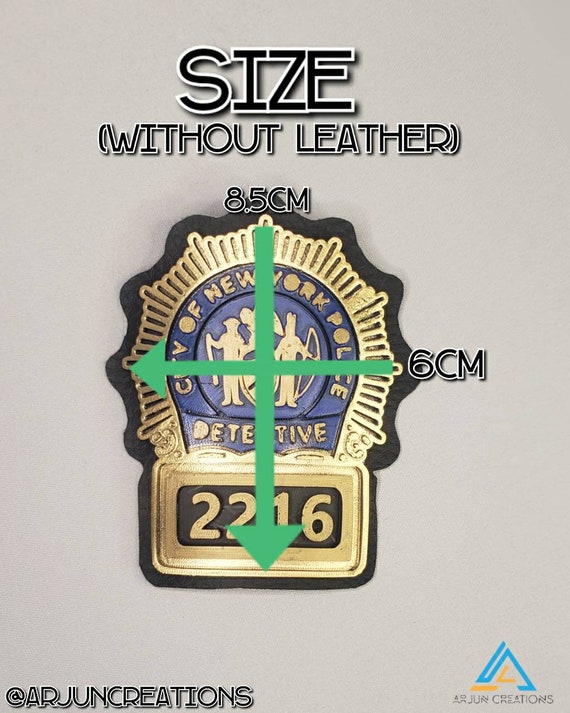 Brooklyn inspired city of new york police detective badge cosplay prop replica add custom number