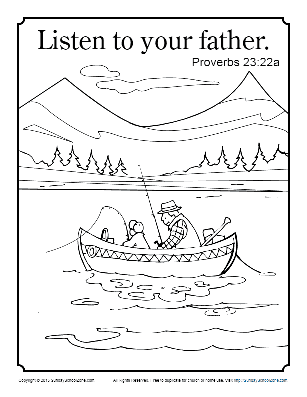 Listen to your father coloring page