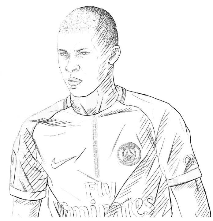 Mbappe coloring pages by coloringpageswk on