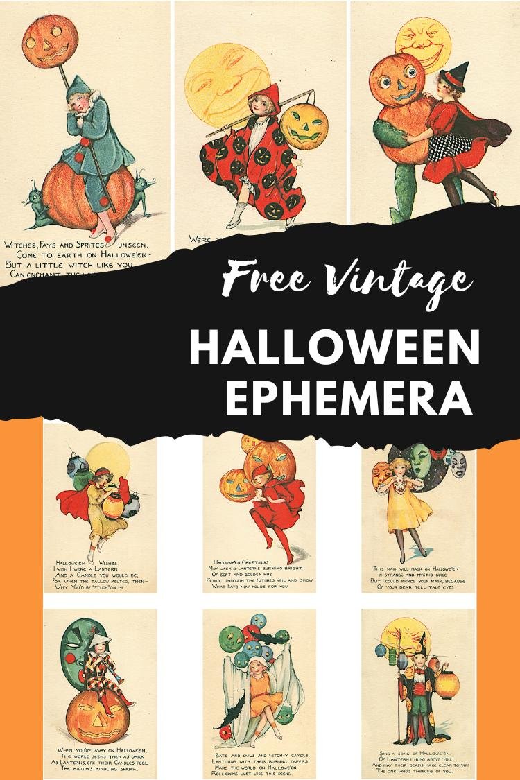 Free vintage halloween ephemera â the art scavenger