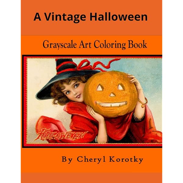 Vintage halloween images for coloring