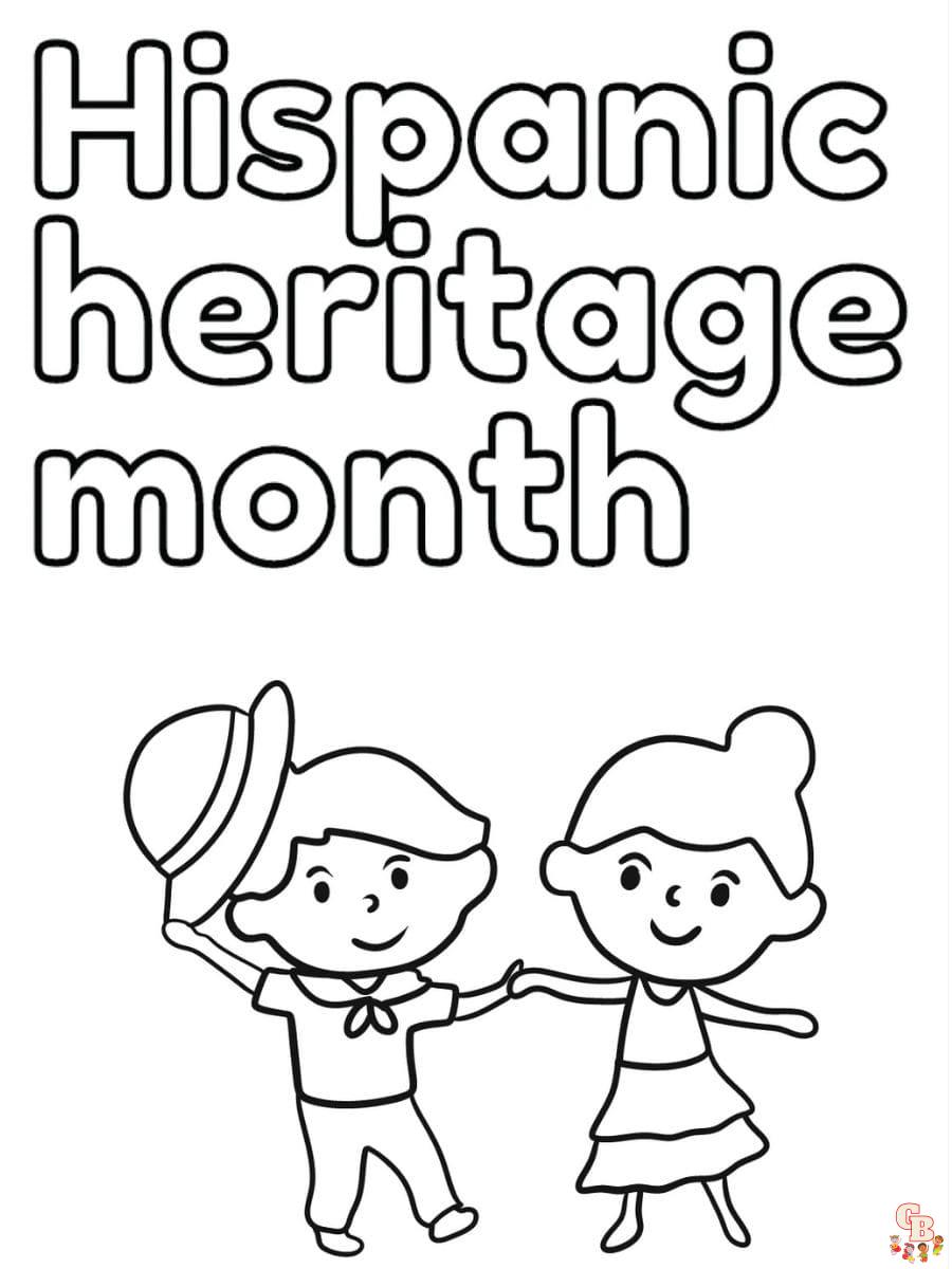 Printable hispanic heritage month coloring pages free
