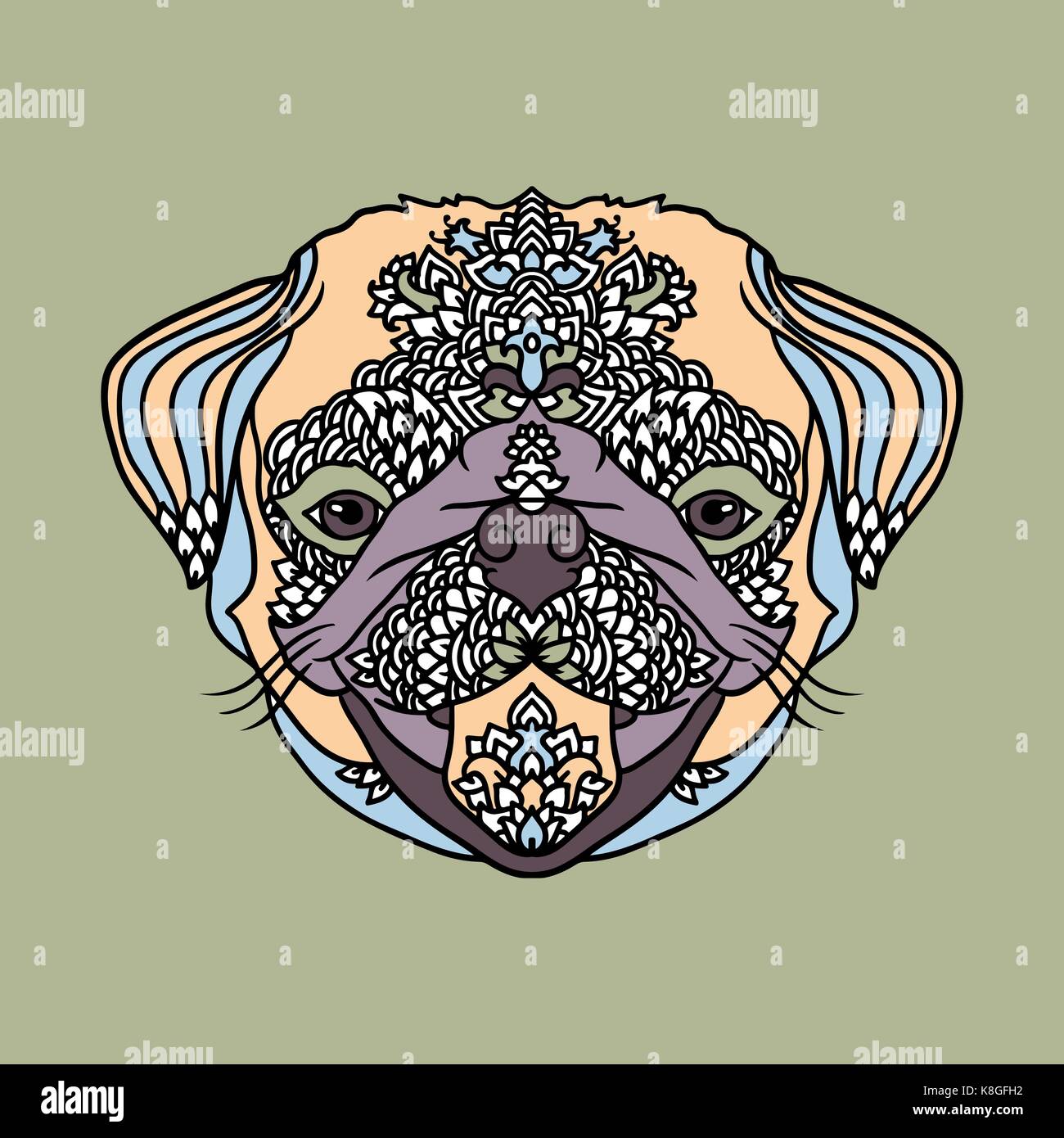 Indian with pet dog stock vector images