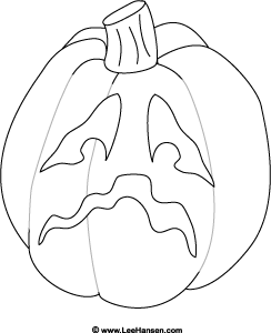 Worried pumpkin face halloween coloring page worried pumpkin face halloween coloring pumpkin faces