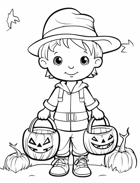 Page cute pumpkin coloring images