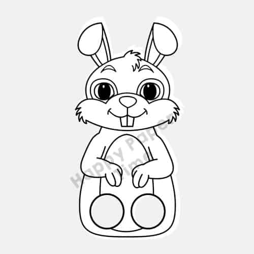 Bunny finger puppet printable coloring