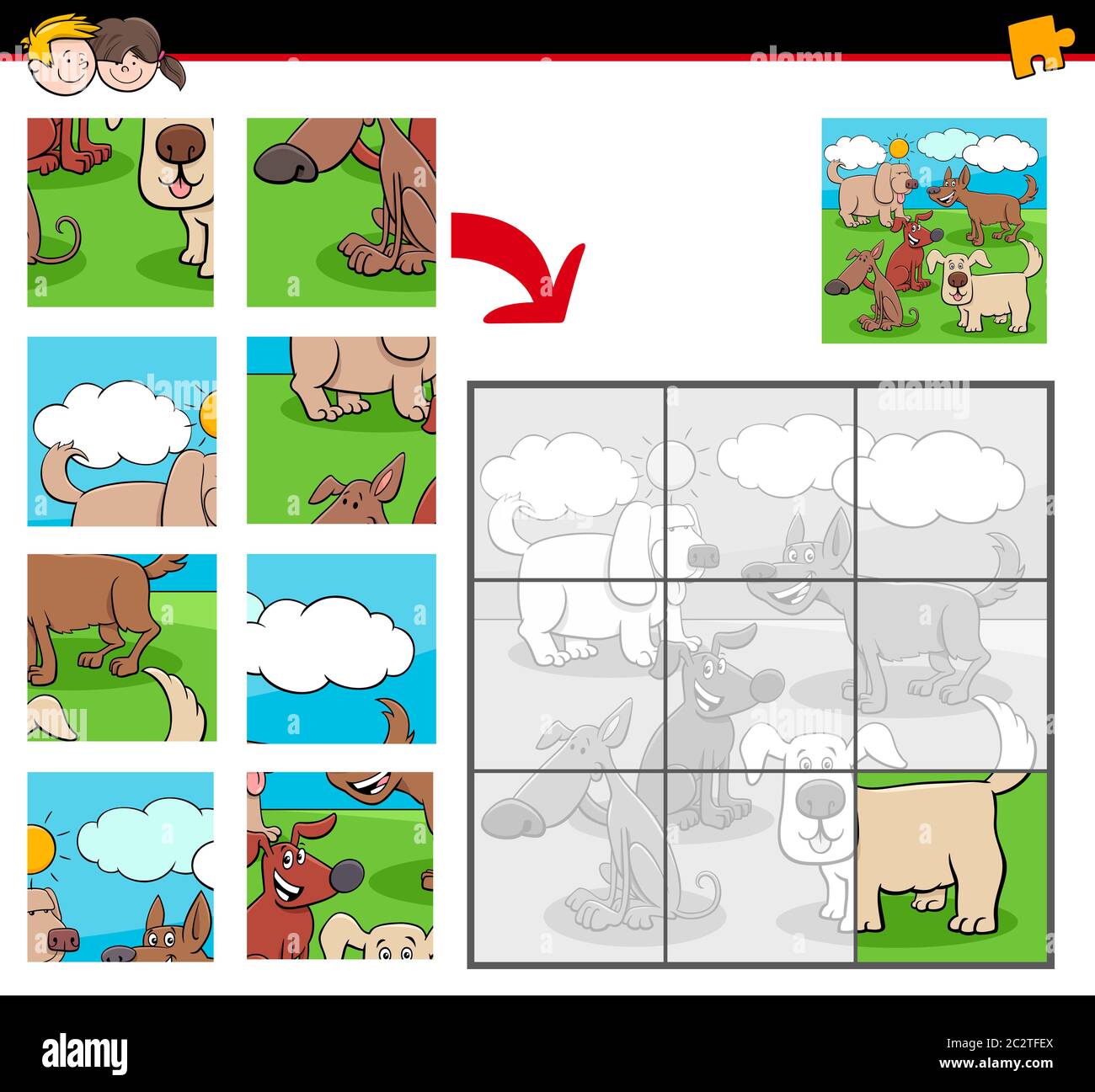 Cartoon character square dog hi