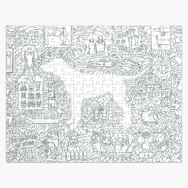 Easy doodle art jigsaw puzzles for sale