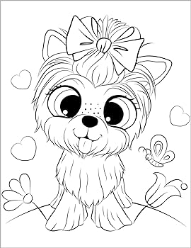 Cute dogs coloring book for kids ages