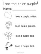 Purple coloring pages