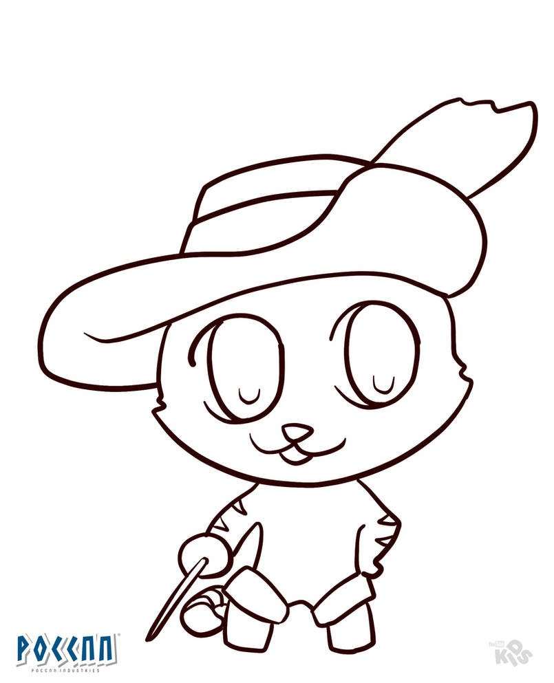 Chibi puss in boots to color shrek lineart by poccnnindustries on