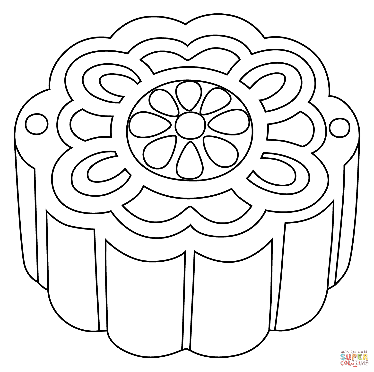 Moon cake emoji coloring page free printable coloring pages