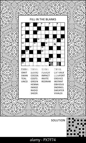 Puzzle and coloring activity page for grown