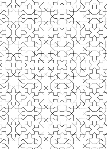 Islamic pattern coloring page free printable coloring pages