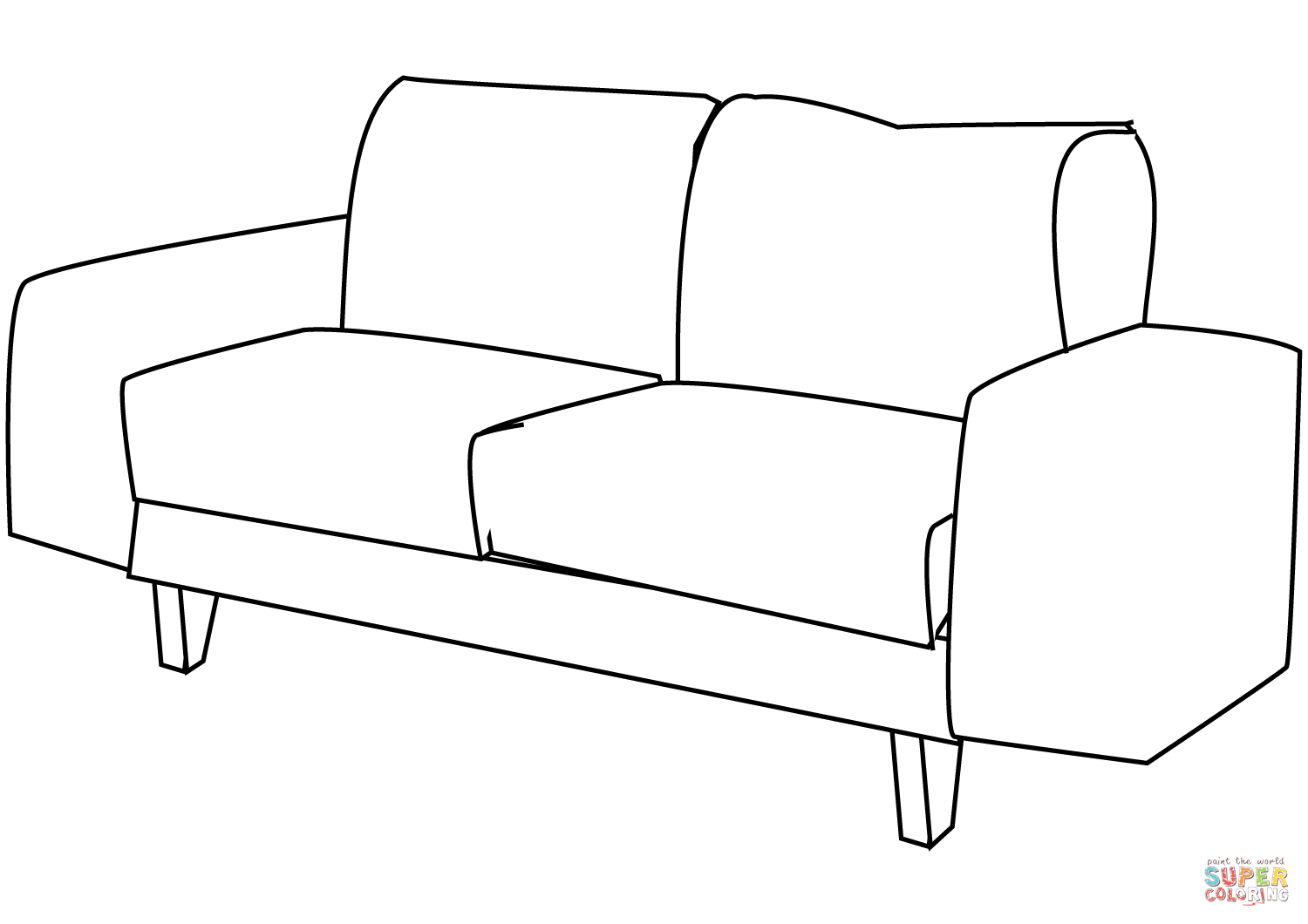 Couch coloring page free printable coloring pages