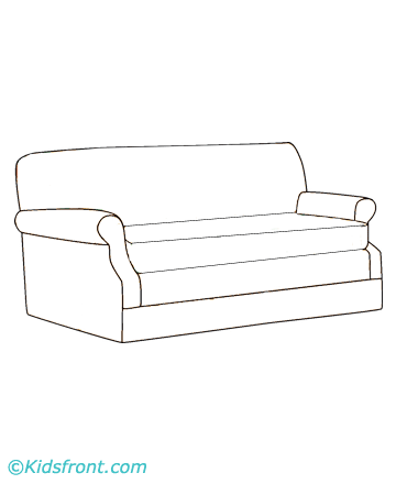 Sofa coloring pages printable