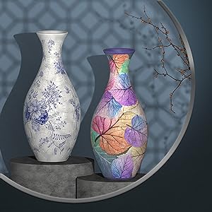 Pintoo d puzzle vase unique flower vase made by curved plastic puzzle pieces house warming gift for flower arrangements and home decoration