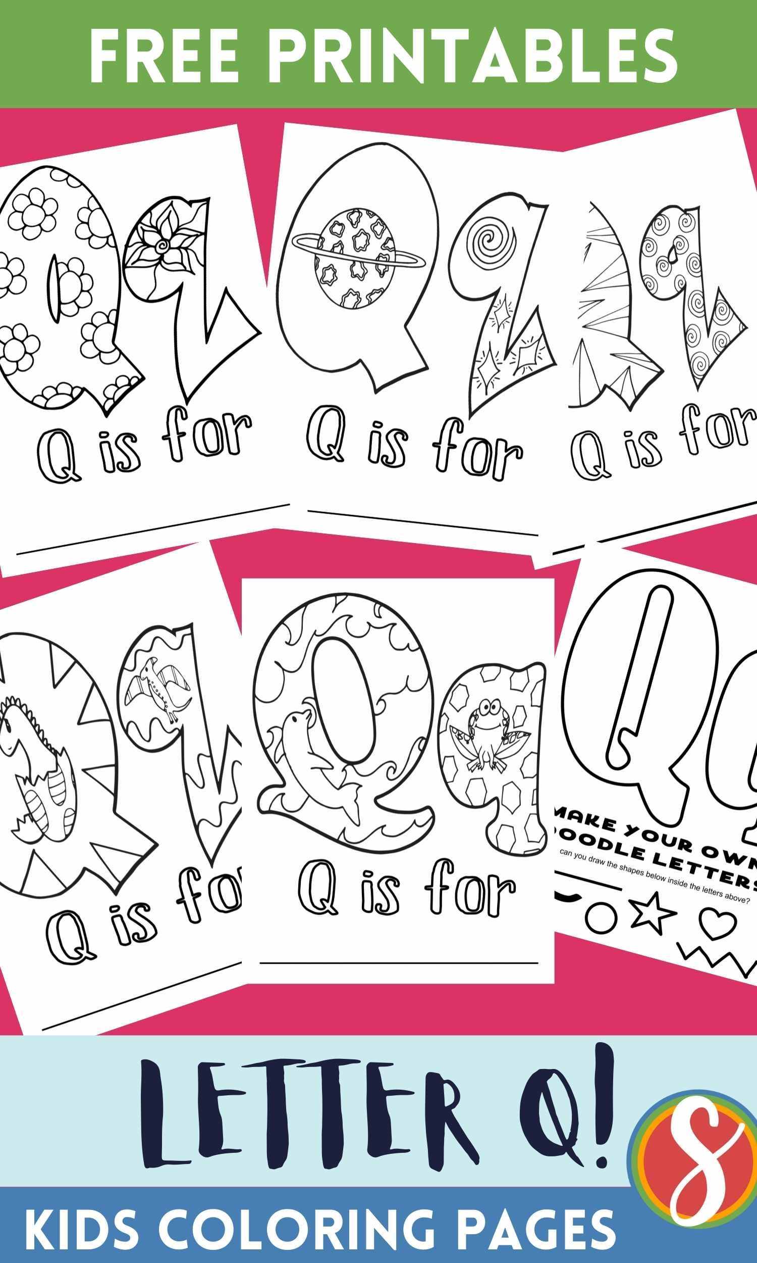 Free q coloring pages â stevie doodles