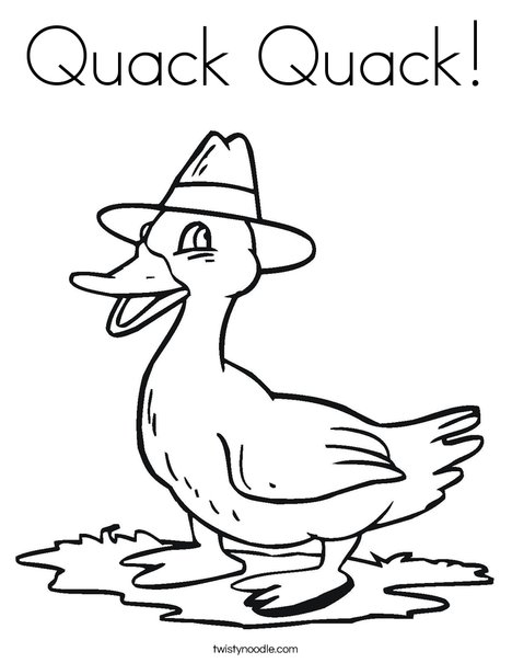 Quack quack coloring page