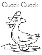 Q is for quack coloring page
