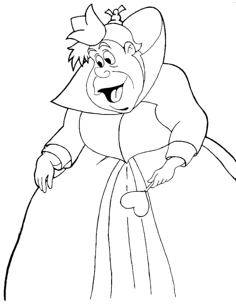 Queen of monkeys with a crown coloring page