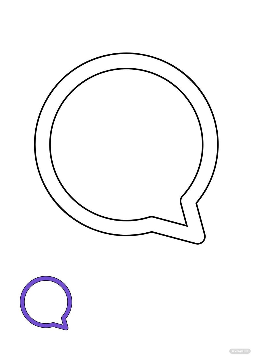 Free instagram comment icon coloring page