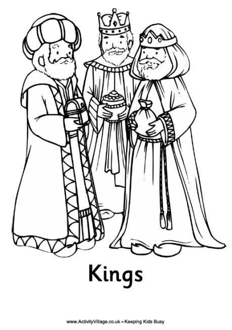 Nativity colouring pag