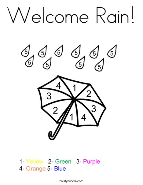 Wele rain coloring page