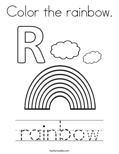 Color the rainbow coloring page