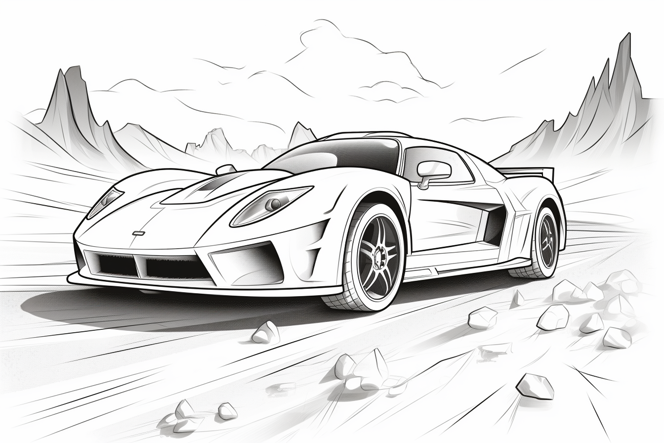 Racing car coloring books for children coloring pages