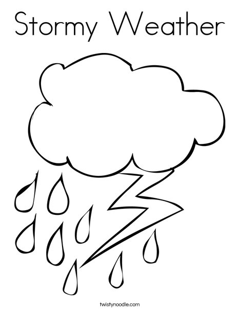 Stormy weather coloring page