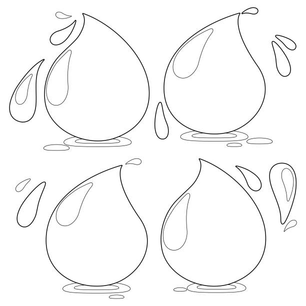 Drop color in water stock illustrations royalty