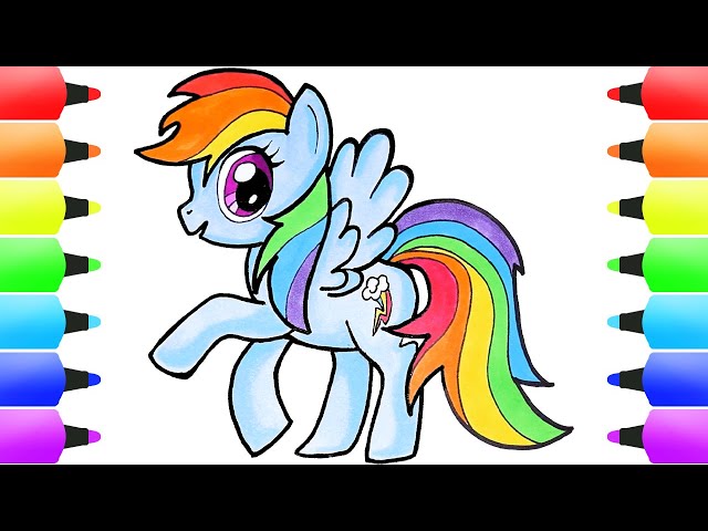How to draw rainbow dash