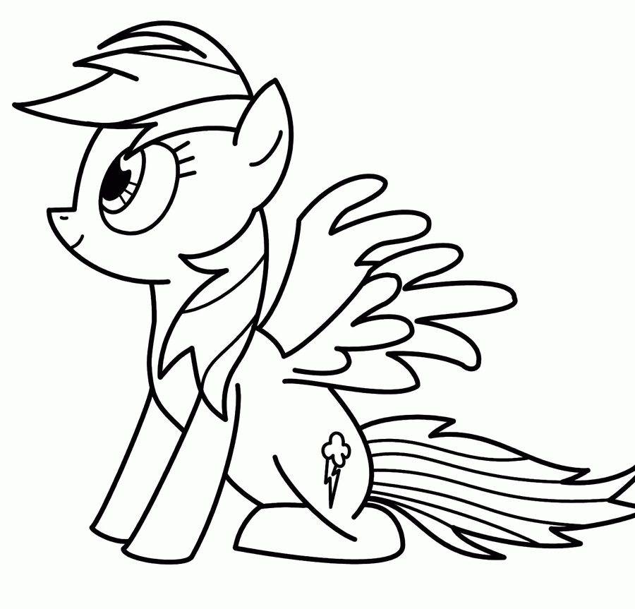 Rainbow dash coloring pages printable for free download