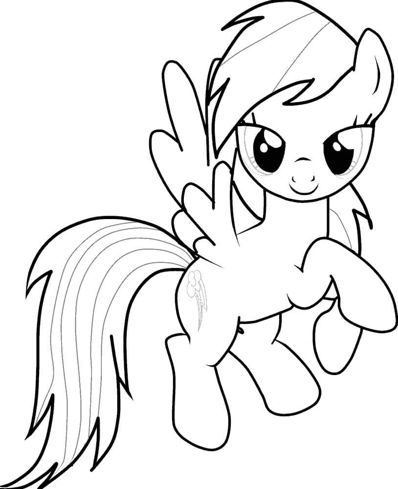 Adorable rainbow dash fãrbung seite