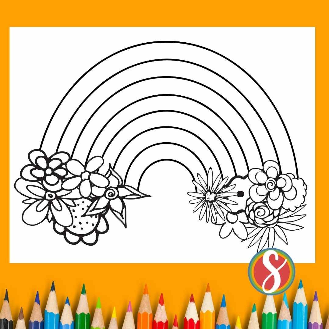 Free rainbow coloring pages â stevie doodles