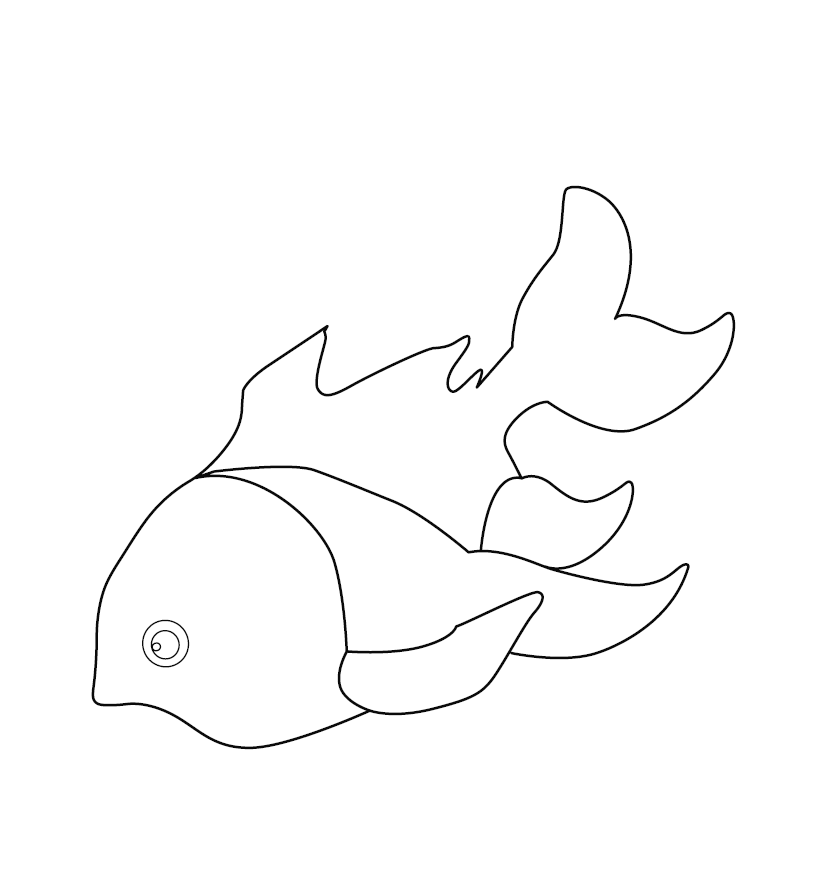 Fish colouring image for kids free colouring book for children â monkey pen store